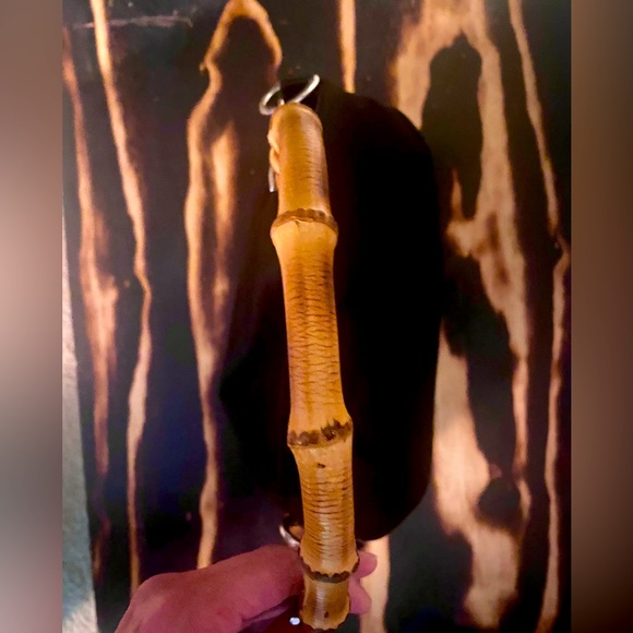 Authentic GUCCI Vintage Bamboo 2Way Shoulder Bag Nylon Leather Black w/ Dustbag - Picture 2 of 6